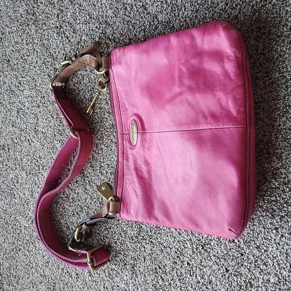 Fossil Handbags - Fossil shoulder bag crossbody brass zippers